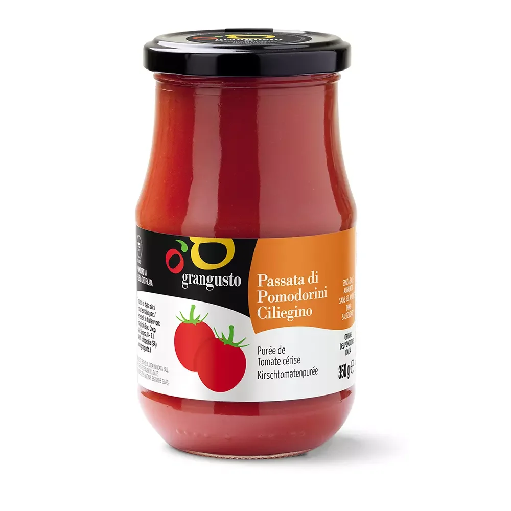 Grangusto Passata di pomodorini Ciliegino 350g – Pacco da 12pz